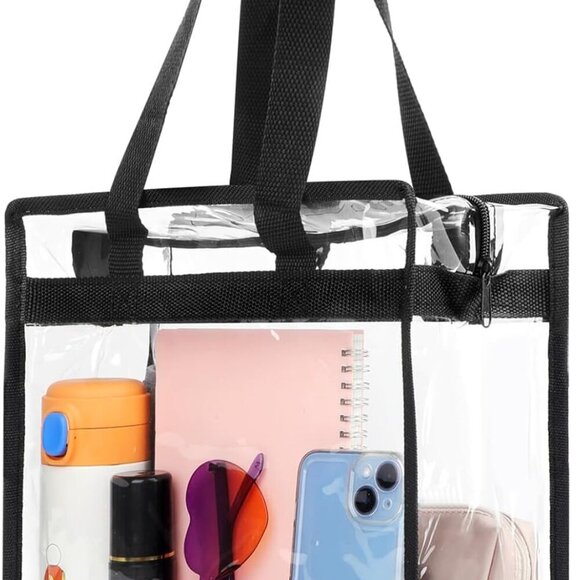 Stadium Approved Large Transparent Tote Bag, 12x6x12, Ideal for Events - Picture 1 of 8